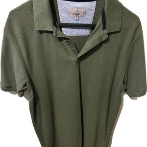 M&S Collection Pure Cotton Men’s Short-Sleeve Polo Shirt, Moss Green, Medium